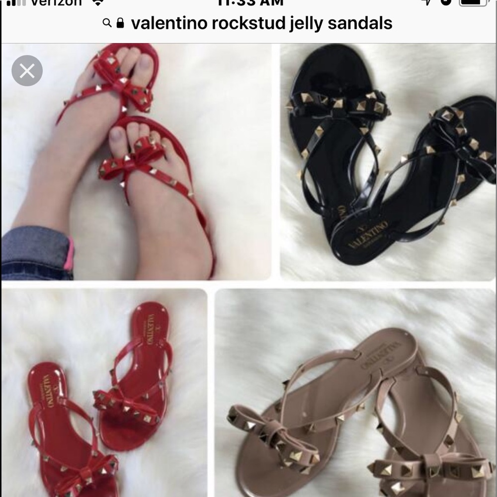 Valentino Garavani 5mm Rockstud Jelly Thong